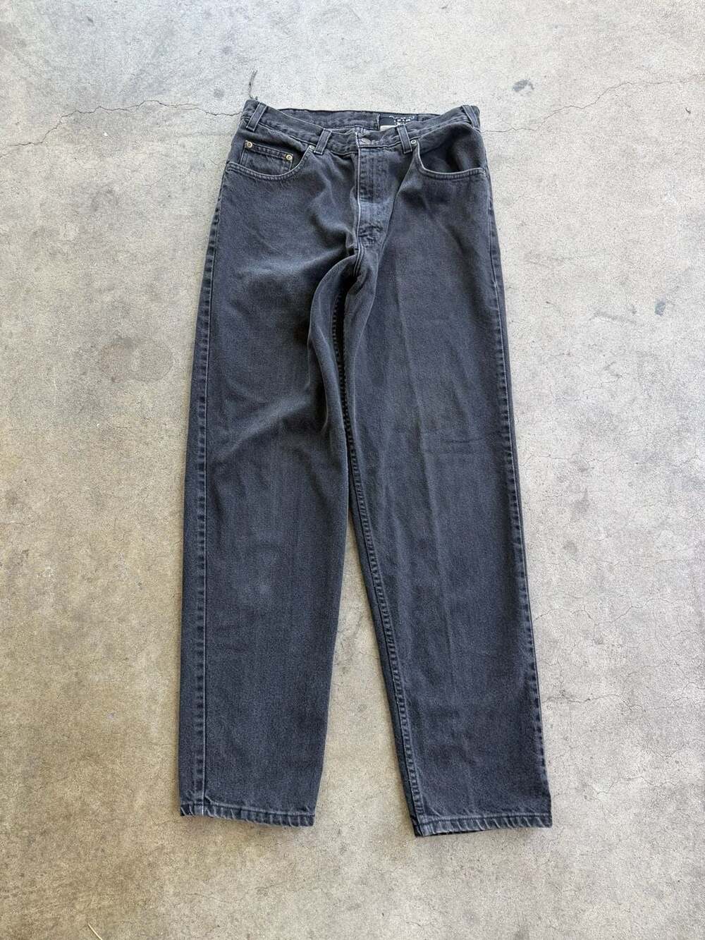 Vintage Eddie Bauer Denim Relaxed-Fit Black Jeans Size 34x32